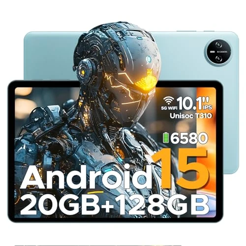 DOOGEE Tab A9 Pro Tablet z Androidem 15, 20 GB + 128GB/2TB tablet 10 cali, tablety do gier 6580 mAh, Unisoc T310, podwójny głośnik, 5G WiFi, kamera 8MP, typ C, GMS, BT 5.0, Face ID, gniazdo