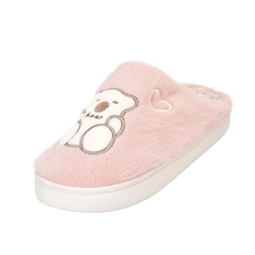 Zeitlich begrenztes Angebot: JOMIX Winter Hausschuhe Damen Warme Pantoletten Bären Flauschige Pantoffeln Plüsch Gefüttert Puschen Rutschfeste Lässige Slippers (WPW255168, Rosa, 40-41 EU) von 20.95 € auf 20.95 € (0.00% Rabatt)