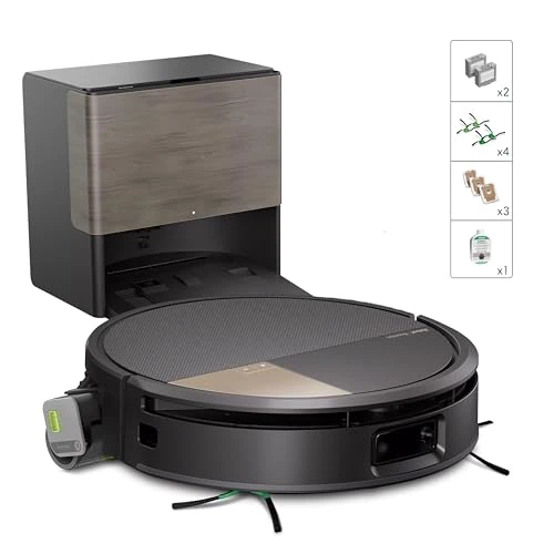 iRobot Roomba Max 706 Combo robot odkurzający + stacja dokująca AutoWash: rozszerzone akcesoria, wysuwana, samoczyszcząca się rolka mopa, podwójna szczotka, samoopróżnianie, pranie na gorąco i