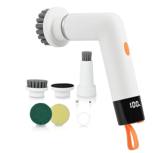 Oferta limitada: OTraki Cepillo Electrico Limpieza Hogar, Cepillo De Limpieza Electrico con 5 Cabezales Reemplazables Limpiador Giratorio Eléctrico Impermeable IPX7 para Baño, Suelo, Coche, Cocinas de 25.99 € a 25.99 € (ahorro 0.00%)