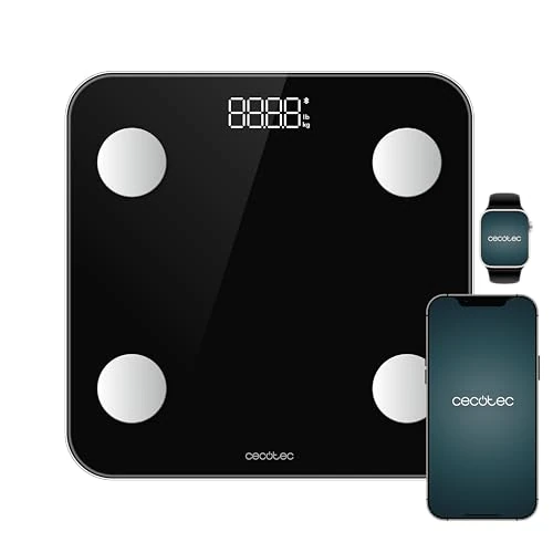 Offre limitee: Cecotec Balance de Salle de Bain Intelligent avec App Surface Precision Smart. Bluetooth et 24 Paramètres, Taille 30x30cm, 4 Capteurs, Capacité Maximale 180kg, Fonctionne avec Piles de 14.90 EUR a 14.90 EUR (economie 0%)