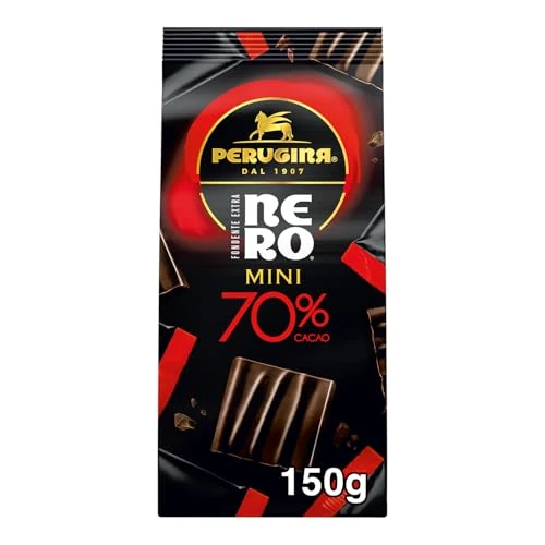 Offerta a tempo: PERUGINA NERO Mini 70% Cioccolatini Fondenti, Sacchetto 150g - 25% da 5.29 € a 3.99 €