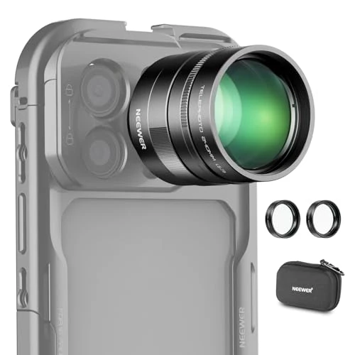 Limited-time offer: NEEWER 2X Converter with 200mm & 300mm Macro Lenses for Phone Camera Telephoto Lens Only, 7 Elements in 5 Groups, 17mm Thread Compatible with iPhone Android Samsung Xiaomi Phone Cage/Case, LS-79 from $96.49 to $96.49 (save 0.00%)
