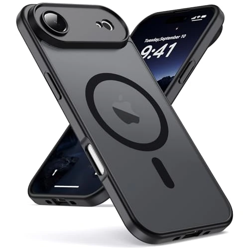 Oududianzi - Case for iPhone 17 Air, Compatible with Magsafe Mobile Phone Case, Translucent Matte PC Back TPU Bumper Silicone Protective Case, Camera Protection, Translucent Matt, Scratch-Resistant