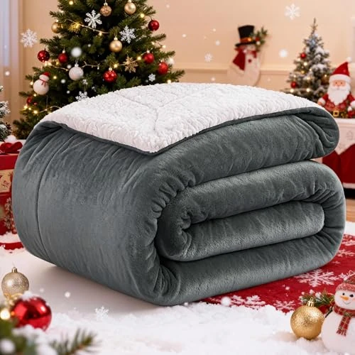 Offre limitee: KANKAEU Couverture Polaire 220x240 cm, Plaid épais Sherpa pour canapé, Plaid Polaire Chaud et Douillet, Parfaite Couverture d'hiver, Entretien Facile, Plaid Sherpa pour Le Confort, idéal comme Cadeau de 39.99 EUR a 39.99 EUR (economie 0%)