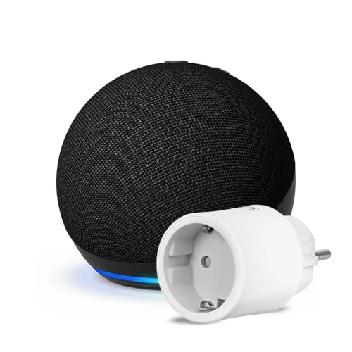 Offerta a tempo: Echo Dot (5ª generazione) | Antracite + OSRAM SMART+ Presa intelligente con Matter, compatibile con Alexa - Kit di base per Casa Intelligente - 37% da 78.98 € a 49.99 €