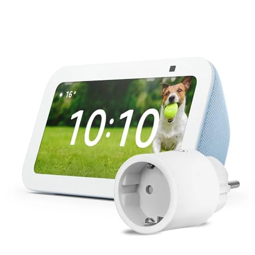 Offre limitée : Echo Show 5 (Nouvelle génération) | Bleu-gris + OSRAM SMART+ Prise intelligente avec Matter, Fonctionne avec Alexa - Kit de démarrage Maison connectée de 126.72 € à 69.99 € (45% de remise)