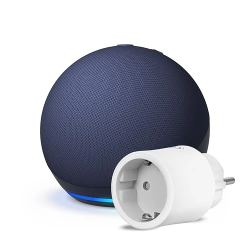 Offerta a tempo: Echo Dot (5ª generazione) | Blu notte + OSRAM SMART+ Presa intelligente con Matter, compatibile con Alexa - Kit di base per Casa Intelligente - 37% da 78.98 € a 49.99 €