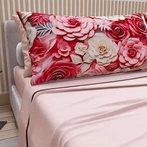 Oferta limitowana: PETTI Artigiani Italiani - Pościel z bawełny z poszewkami na poduszki z nadrukiem cyfrowym, prześcieradło wierzchnie i pół francuskie, prześcieradło wierzchnie i poniżej z gumką, kwiatowy 05, 3 jasny z 240.66 zł na 39.61 zł (oszczędź 83