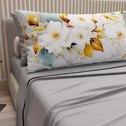 Limited-time offer: PETTI Artigiani Italiani - Cotton Sheets with Pillowcases in Digital Print, Maxi Double, Complete Top and Bottom Sheet with Corners, Ceramic 01 Light Grey, 100% Made in Italy from 41.18 £ to 41.18 £ (save 0.00%)
