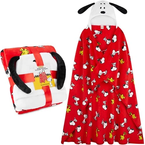 Offre limitee: Get Trend Peanuts Couverture a Capuche pour Adult 130x150 cm, Poncho Plaid Polaire Chaud, Comfy Couverture Portable, Cosy Idee Cadeau (Rouge Peanuts) de 22.79 EUR a 22.79 EUR (economie 0%)