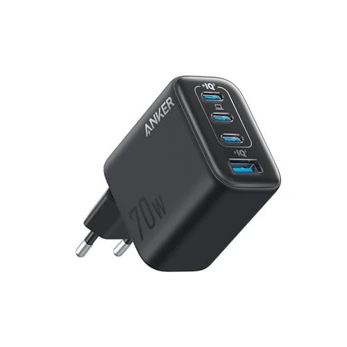Offre limitée : Anker Zolo Chargeur Adaptateur Mural 4 Ports avec Sortie Ultra-Rapide 70 W, Conception Stable et Compacte, pour iPhone séries 17 16, MacBook Air, iPad, Pixel, Galaxy, et Plus (câble Non Inclus) de 49.99 € à 49.99 € (0.00% de remise)