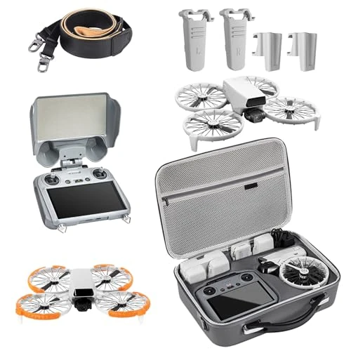 DJI Flip accessoireset compatibel met RC 2 controller: draagtas, hoge poten, RC2 afstandsbedieningsklep, RC2-afstandsbedieninghouder (zwart), specifieke botsingsbeschermpropeller