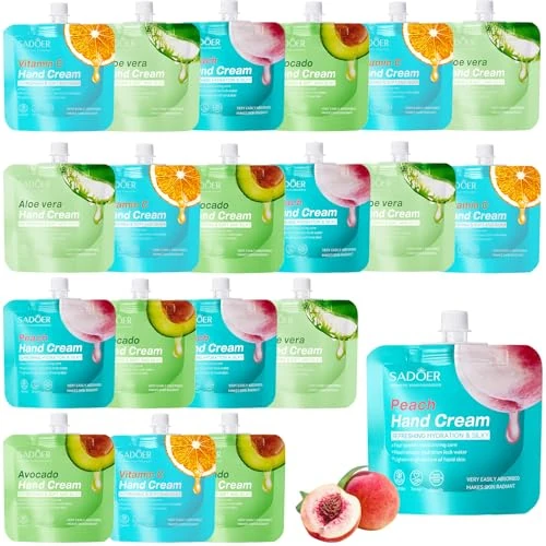 Coffret de crèmes pour les mains, mini coffret cadeau, 20 crèmes pour les mains pour femmes, cadeaux de Noël, crème hydratante parfumée pour les mains et les pieds, petits cadeaux pour femmes