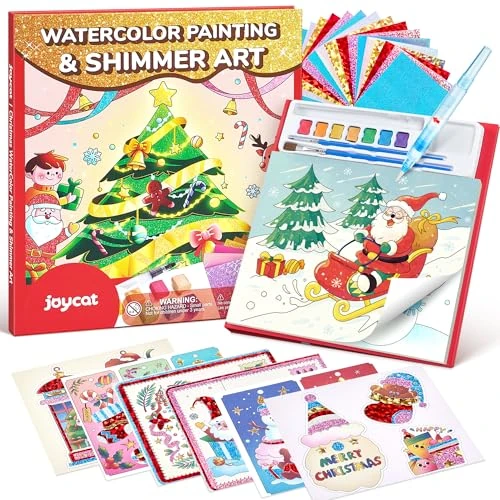 JoyCat Paint with Water Coloring Books, Art & Craft Activity, No Mess Art for Kids Ages 4-8, Craft Kits & Supplies, DIY Creative Activity, Presents for Girls & Boys (Christmas)
