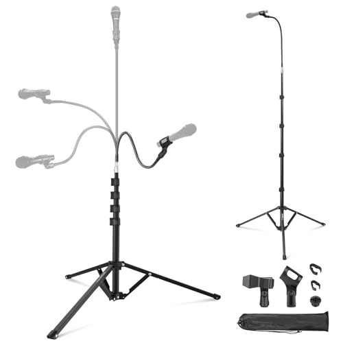 Offre limitée : NEEWER Pied de microphone avec bras flexible, support de micro sur trépied avec pinces pour micro, adaptateur 3/8" vers 5/8", pinces pour câble pour l'enregistrement vidéo, MS010 de 40.99 € à 36.99 € (10% de remise)