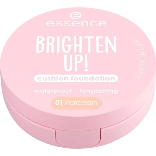Zeitlich begrenztes Angebot: essence BRIGHTEN UP! cushion foundation, Nr. 01, Nude, langanhaltend, aufhellend, natürlich, vegan, ölfrei, wasserfest, ohne Parabene, 1er Pack (12g) von 5.49 € auf 5.10 € (7% Rabatt)