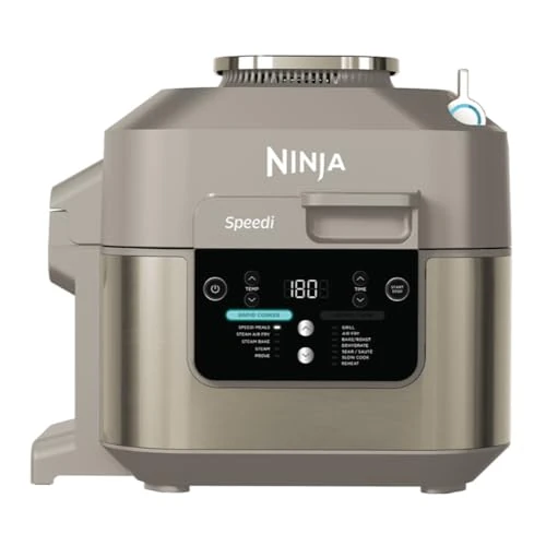 Offerta a tempo: Ninja Speedi Pentola Elettrica Rapida 10 in 1, Friggitrice ad Aria, 5,7 l, Pasti per 4 in 15 Minuti, Frittura ad Aria e Cottura al Vapore, Idea Regalo Natale, Oro pietra, ON500EUSTGD - 0% da 159.99 € a 159.99 €