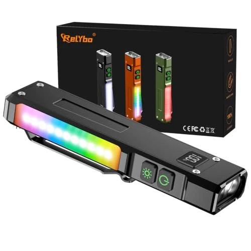 Offerta a tempo: Relybo EDC Torcia LED Potente Professionale 1,000,000, Bianca LED/UV Torce - 29% da 37.98 € a 27.06 €