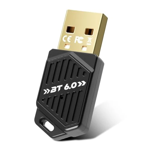 Oferta limitada: Adaptador Bluetooth 6.0 USB Dongle para PC, memoria Bluetooth de alta velocidad con modo dual BLE, soporta hasta 5 dispositivos al mismo tiempo, amplio alcance, baja latencia, compatible con de 9.99 € a 9.99 € (ahorro 0.00%)