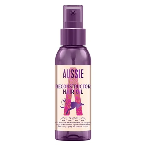 Aussie Aceite Reconstructor para el pelo 100ml. Aceite Ligero que Aumenta el Brillo, Repara e Hidratante, Deja el Pelo Radiante, Suave y Liso. CrueltyFree. Fórmula No Grasa