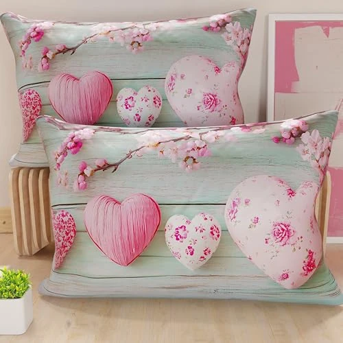 Offerta a tempo: PETTI Artigiani Italiani - Coppia di Federe Cuscino 40x60 cm in Microfibra, Cuscini Arredo Camera da Letto, Divano, Salotto, Set 2 Fodere Copricuscino, Federa Shabby 346, 100% Made in Italy - 0.00% da 14.90 € a 14.90 €