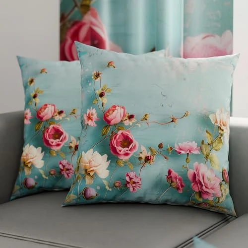 Offerta a tempo: PETTI Artigiani Italiani - Coppia di Federe Cuscino 65x65 cm in Microfibra, Cuscini Arredo Camera da Letto, Divano, Salotto, Set 2 Fodere Copricuscino, Federa Shabby 345, 100% Made in Italy - 49% da 17.90 € a 9.14 €