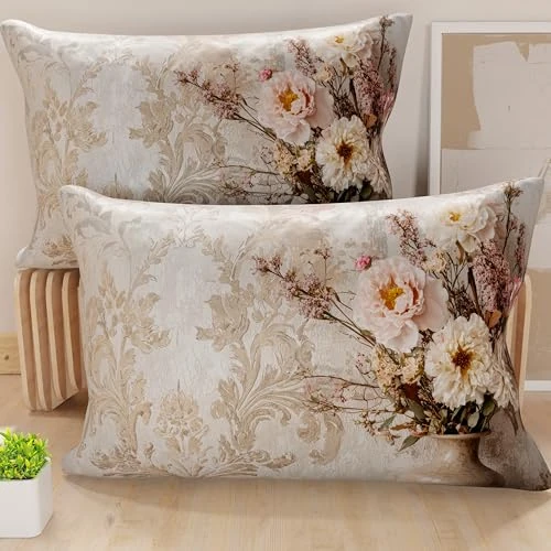 Oferta limitowana: PETTI Artigiani Italiani - Para poszewek na poduszki 40 x 145 cm z mikrofibry, poduszka do sypialni, sofa, salon, zestaw 2 poszewek na poduszki, poszewka na poduszkę Shabby 341, 100% wyprodukowano we z 101.02 zł na 30.56 zł (oszczędź 69