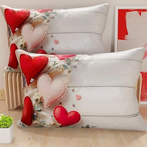 Petti Artigiani Italiani - Par de Fundas de cojín de 40 x 145 cm de Microfibra, Cojines Decorativos para Dormitorio, sofá, salón, Juego de 2 Fundas de cojín, Funda de cojín Shabby 344, 100% Made in