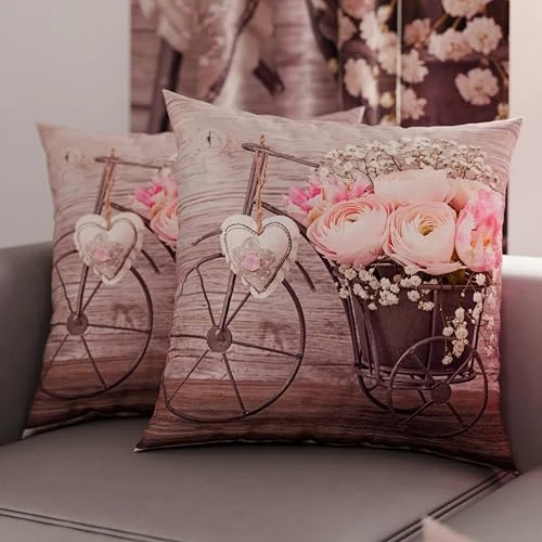 Oferta limitowana: PETTI Artigiani Italiani - Para poszewek na poduszki 50 x 50 cm z mikrofibry, poduszka do sypialni, na sofę, do salonu, zestaw 2 poszewek na poduszki, poszewka na poduszkę Shabby 337, 100% z 101.56 zł na 26.32 zł (oszczędź 74.08%)