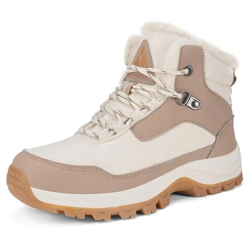 Oferta limitada: Mishansha Botas Mujer Invierno Cálidos Zapatos Senderismo Antideslizante Botines de Montaña Beige 39 de 54.99 EUR a 34.99 EUR (ahorro 36%)