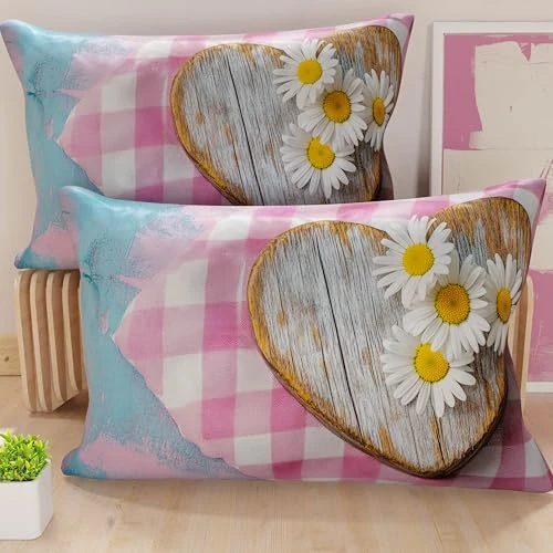 Limited-time offer: PETTI Artigiani Italiani - Pair of Microfibre Pillow Cases 50 x 80 cm, Pillows for Bedrooms, Sofas, Living Rooms, Set of 2 Cushion Covers, Shabby 329 Pillowcase, 100% Made in Italy from 16.87 GBP to 16.87 GBP (save 0%)