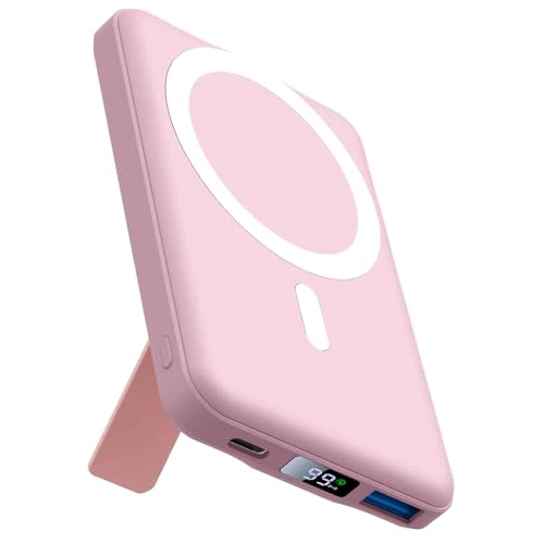 AOGUERBE PowerBank per Magsafe, 10000mAh Power Bank Magnetico Caricatore Wireless Portatile 22.5W PD Ricarica Rapida con Display LED, Batteria Esterna per iPhone 17/16/15/14/13/12/Mini/Pro/Pro Max