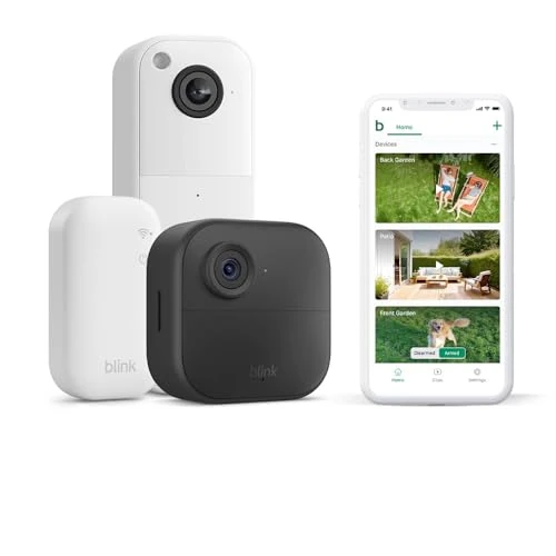 Zeitlich begrenztes Angebot: Blink-Kamera Outdoor 4 + 0€ Blink Videotürklingel (Weiß)| Kabellose intelligente HD-Sicherheitskamera, zwei Jahre Batterielaufzeit | 1-Kamera-System mit enthaltenem Sync Module Core | IP65 von 134.98 € auf 24.99 € (81% Rabatt)