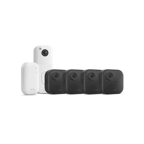 Offre limitée : Nouvelle caméra Blink (Outdoor 4) + sonnette vidéo supplémentaire Blink (blanc) : caméra de surveillance connectée HD sans fil, 2 ans d'autonomie (système 4 caméra avec Sync Module Core) de 307.98 € à 84.99 € (72% de remise)