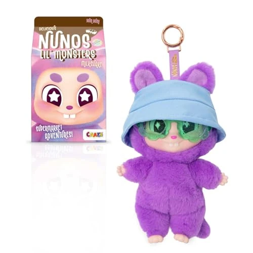 Craze Nunos Lil’ Monsters Caja Sorpresa – Peluche Infantil Suave con Ropa y Gafas de Sol – Muñeco de Tela para Niños y Niñas – Idea de Regalo y Juguete para Coleccionar