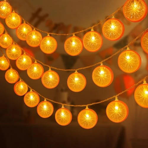 Vicloon Lemon Fairy Lights, 3m 20 LED Fruits Lemon String Lights, Battery Powered, Outdoor Indoor String Fairy Light for Bedroom, Party, Wedding, Garden, Camping, Christmas Decoration