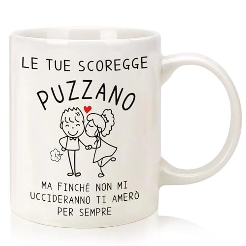 Surhik Regalo San Valentín para él, 330 ml Cerámica Tazas Divertidas, Regalos de San Valentín para él, Regalo Hombre para Aniversario, Boda, Cumpleaños, Navidad