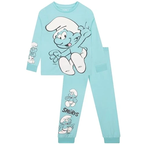 Oferta limitada: The Smurfs Pijama Niño, Pijama Chico Manga Larga De Los Smurfs, Divertidos Pijamas para Ninos, Pijamas Invierno Niño, Azul 3-4 Años de 25.99 EUR a 12.99 EUR (ahorro 50%)