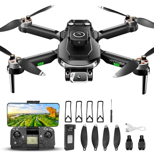 Offerta a tempo: HYTOBP S165 MAX Drone con Telecamera Professionale 1080P, Quadricottero Drone per Principiant con Trasmissione 5G, Regolabile a 90° Motorizzata, Meno di 249 g, 3 Batterie(Nero) - 38% da 79.99 € a 49.59 €