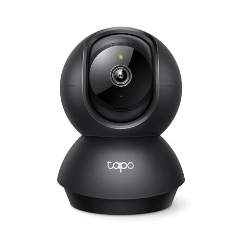 Tapo C201 (rinnovato) Telecamera di sicurezza WiFi per interni, senza canone mensile, rilevamento AI, telecamera per cani, monitor per bambini, Full HD 1080p, visione a 360°, visione notturna