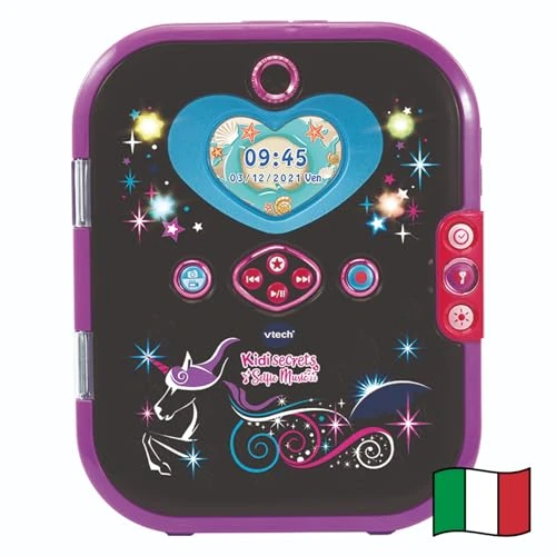 Offerta a tempo: VTech KidiSecrets Selfie Music 2.0 Black Version, Diario Segreto Interattivo per Bambini con Doppia Fotocamera e MP3, Diario Elettronico con Tastiera, Lingua Italiana, Batterie Incluse, 6+ Anni - 39% da 69.90 € a 42.89 €
