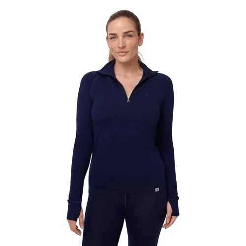 Offerta a tempo: DANISH ENDURANCE Maglia Termica Donna in Lana Merino, Manica Lunga, per Sci, Trekking, Escursionismo Blu Notte M - 48% da 59.95 € a 30.95 €