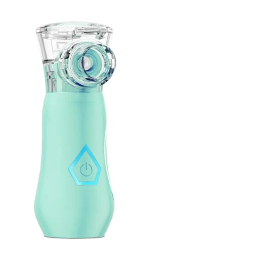 Aerosol Portatile Silenzioso, Macchina Aerosol per Adulti e Bambini, Ricaricabile Aerosol Portatile con 2 Maschere e Boccaglio, 2 Modalità Regolabili, Apparecchio Aerosol per Viaggi e Uso Domestico