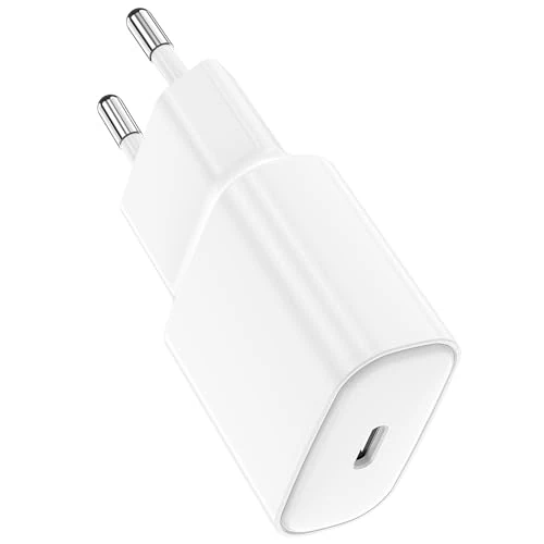 Cargador rápido USB C 20W para Apple iPhone 17/16e/15 14/Pro Max/Plus/13/12/11/X/XR/para iPad Pro/Mini/Air Toma rapida Cargador Alimentación Enchufe de Pared Adaptador de Carga