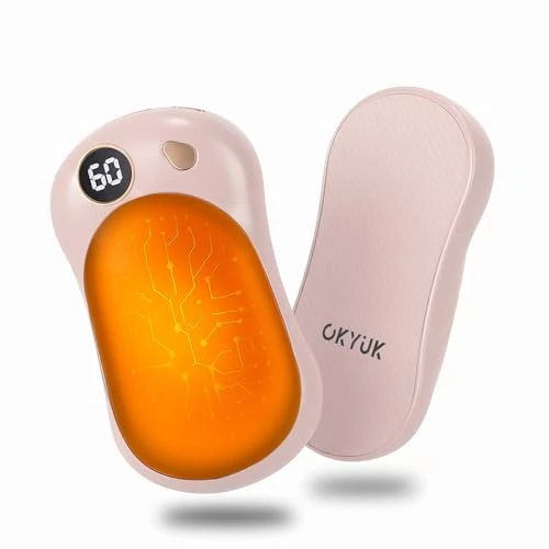 Limitiertes Angebot: OKYUK Handwärmer 2 Pack, Magnetisches Handwärmer Elektrisch Wiederaufladbar mit 5000 mAh Akkukapazität und 3 Stufen, Kann als Powerbank verwendet Werden, Perfektes für Camping und Geschenke (Rosa) von 26.99 EUR auf 26.99 EUR (Spare 0%)