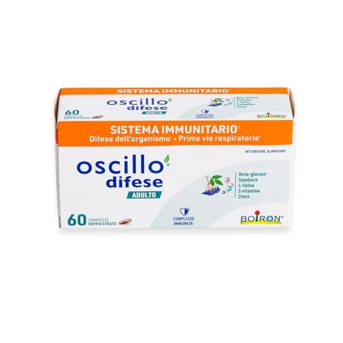 Offerta a tempo: Oscillo Difese Adulto - Difese Immunitarie, Sambuco, B-glucani 60 Compresse - 33% da 14.61 € a 9.85 €