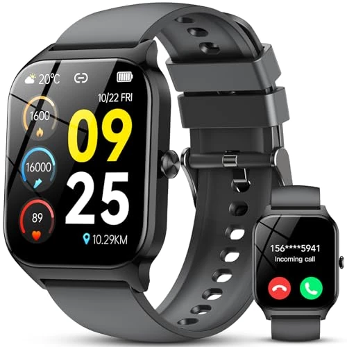 Offerta a tempo: CASCHO Smartwatch Uomo Donna, 1.85'' Orologio Smartwatch con Effettua/Risposta Chiamate, 115+ Sportive Smart Watch con Contapassi/Sonno/Cardiofrequenzimetro, IP68 Fitness Tracker per iOS Android - 78% da 99.99 € a 21.99 €