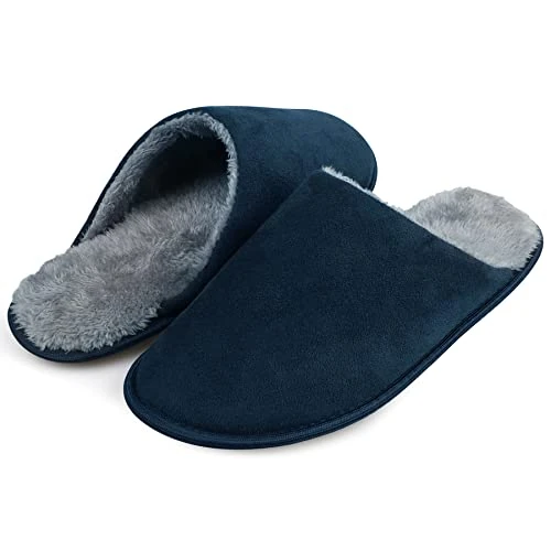 Offre limitée : riemot Chausson Homme Pantoufles en Mousse à Mémoire de Forme Chaussons d'Intérieur Extrêmement Confort et Chauds Pantoufle homme hiver pour La Maison, Bleu Marine, 44/45 EU de 31.02 € à 13.01 € (58.06% de remise)
