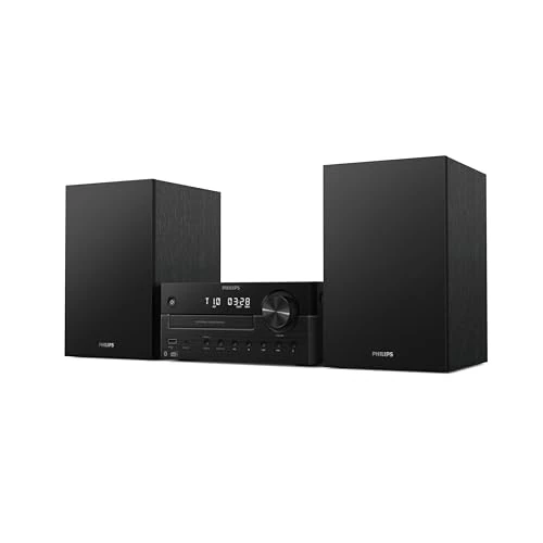 Offerta a tempo: Philips TAM4555M2 Sistema Micro Hi-Fi – 100W, Altoparlanti Bass Reflex, DAB+/FM, CD, USB, Audio-in, Bluetooth 5.4, Auracast, Telecomando, Digital Sound Preset, Imballaggio ecologico - 40% da 199.99 € a 119.99 €